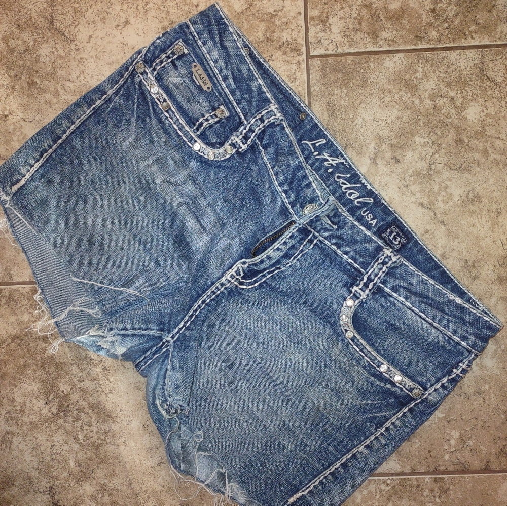 LA Idol jean shorts